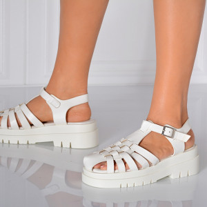 Sandale Dama Zaira Albe- Need 4 Shoes