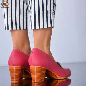 Pantofi Cu Toc Piele Naturala Amy Fuchsia-Need 4 Shoes