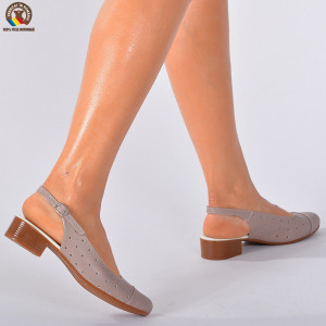 Pantofi Cu Toc Piele Naturala Bari 2 Nude - Need 4 Shoes