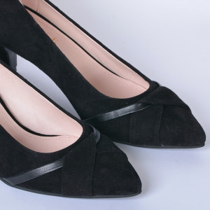 Pantofi Cu Toc Piele Naturala Denise 2 Negri- Need 4 Shoes