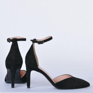 Pantofi Cu Toc Piele Naturala Kayla Negri- Need 4 Shoes