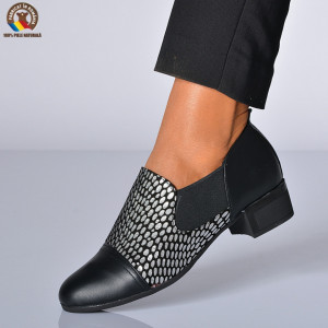 Pantofi Cu Toc Piele Naturala Metin 3 Negri-Need 4 Shoes