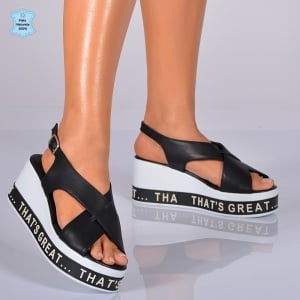 Sandale Dama Piele Naturala Jamelya Negre- Need 4 Shoes
