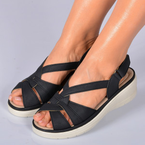 Sandale Cu Platforma Cedra 2 Negre- Need 4 Shoes