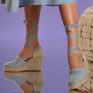Sandale cu platforma Sasha Blue - Need 4 Shoes