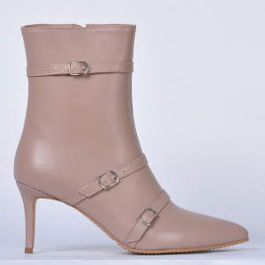 Botine Piele Naturala Marvile Nude- Need 4 Shoes
