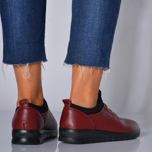 Pantofi Casual Dama Aliona  Bordo- Need 4 Shoes