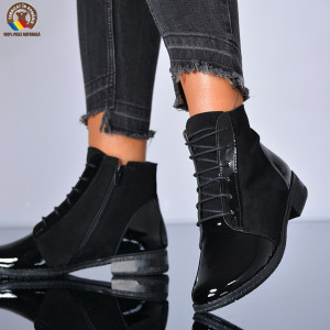 Ghete Dama Piele Naturala Aura 3 Negre - Need 4 Shoes