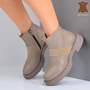 Ghete Dama Piele Naturala Elsa Nude- Need 4 Shoes