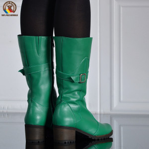 Cizme Dama Piele Naturala Issac Verzi- Need 4 Shoes