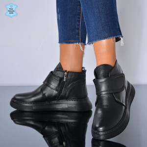 Ghete Dama Piele Naturala Marny 2 Negre- Need 4 Shoes