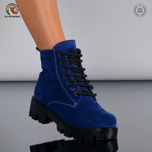 Ghete Dama Piele Naturala Maryn Navy- Need 4 Shoes