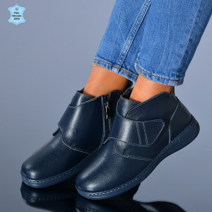 Ghete Dama Piele Naturala Nola Navy- Need 4 Shoes