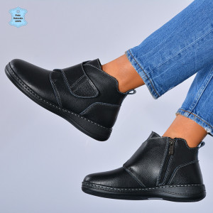 Ghete Dama Piele Naturala Nola Negre- Need 4 Shoes