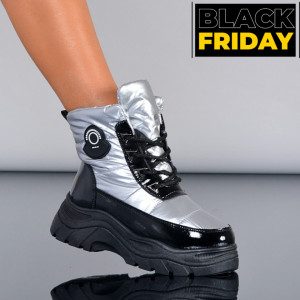 Cizme Dama Imblanite Celsia Argintii- Need 4 Shoes