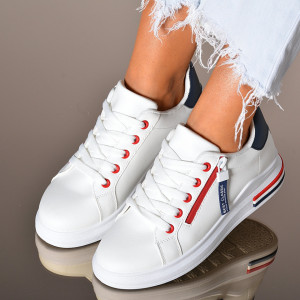 Adidasi Dama Azaria Alb/Rosu- Need 4 Shoes