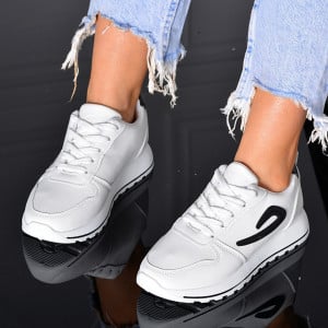 Adidasi Dama Naly Alb/Negru- Need 4 Shoes