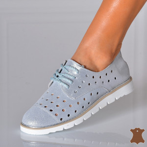 Pantofi Dama Piele Naturala Demy Albastri - Need 4 Shoes