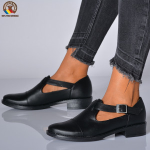 Pantofi Cu Toc Piele Naturala Edesa 2 Negri-Need 4 Shoes