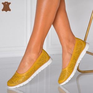 Pantofi Dama Piele Naturala Giana Mustar- Need 4 Shoes
