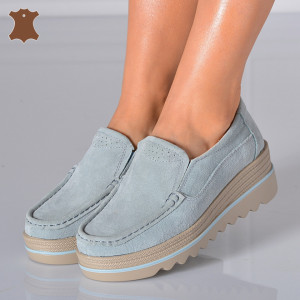 Pantofi Dama Piele Naturala Ibo Albastri- Need 4 Shoes