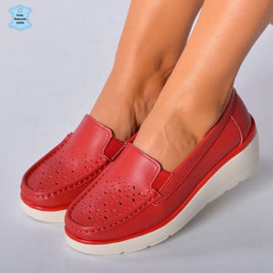 Pantofi Dama Piele Naturala Iuliana Rosii- Need 4 Shoes