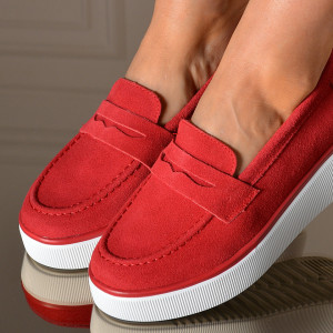 Pantofi Dama Piele Naturala Nadira Rosii- Need 4 Shoes