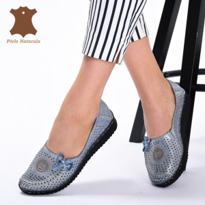 Pantofi Dama Piele Naturala Surya Albastri- Need 4 Shoes