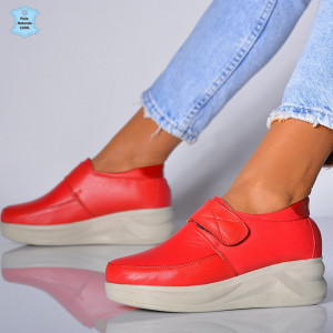 Pantofi Dama Piele Naturala Suzana Rosii- Need 4 Shoes