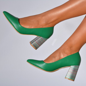 Pantofi Cu Toc Dama Alara Verzi- Need 4 Shoes