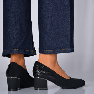 Pantofi Cu Toc Dama Cleopatra Negri- Need 4 Shoes