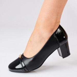Pantofi Cu Toc Dama Crenguta Negri- Need 4 Shoes