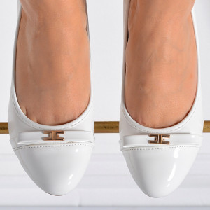 Pantofi Cu Toc Dama Jamila Albi- Need 4 Shoes