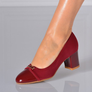 Pantofi Cu Toc Dama Lora Bordo- Need 4 Shoes