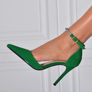 Pantofi Cu Toc Dama Marika Verzi- Need 4 Shoes