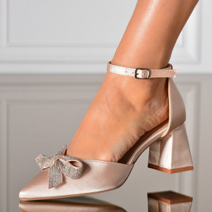 Pantofi Cu Toc Dama Rosalia Bej- Need 4 Shoes