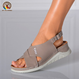 Sandale Dama Piele Naturala Alida Nude- Need 4 Shoes