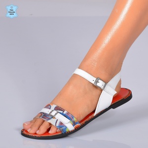 Sandale Dama Piele Naturala Mariana 5 Albe- Need 4 Shoes