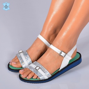 Sandale Dama Piele Naturala Minely Argintii- Need 4 Shoes