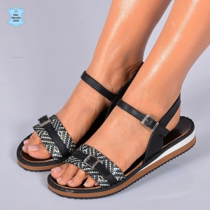 Sandale Dama Piele Naturala Minely Negre- Need 4 Shoes