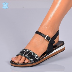 Sandale Dama Piele Naturala Minely Negre- Need 4 Shoes