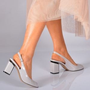 Sandale Dama Cu Toc Bella Gri- Need 4 Shoes