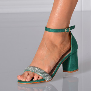 Sandale Dama Cu Toc Ema  Verzi- Need 4 Shoes