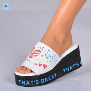 Papuci Dama Piele Naturala Casiela 2 Albi- Need 4 Shoes