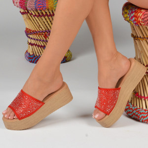 Papuci dama Leon Red - Need 4 Shoes