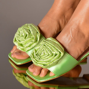 Papuci dama Sabrina Verzi- Need 4 Shoes