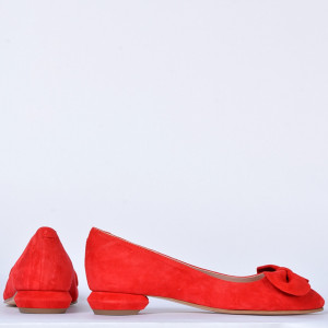 Pantofi Cu Toc Piele Naturala Alissa Rosii- Need 4 Shoes