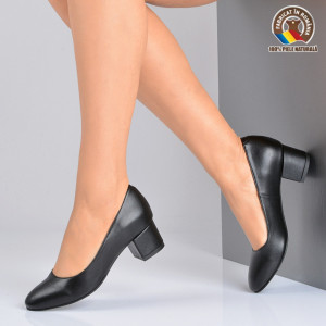 Pantofi Cu Toc Piele Naturala Delia Negri- Need 4 Shoes