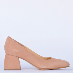 Pantofi Cu Toc Piele Naturala Idris Nude- Need 4 Shoes