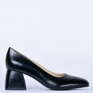 Pantofi Cu Toc Piele Naturala Idris Negri- Need 4 Shoes